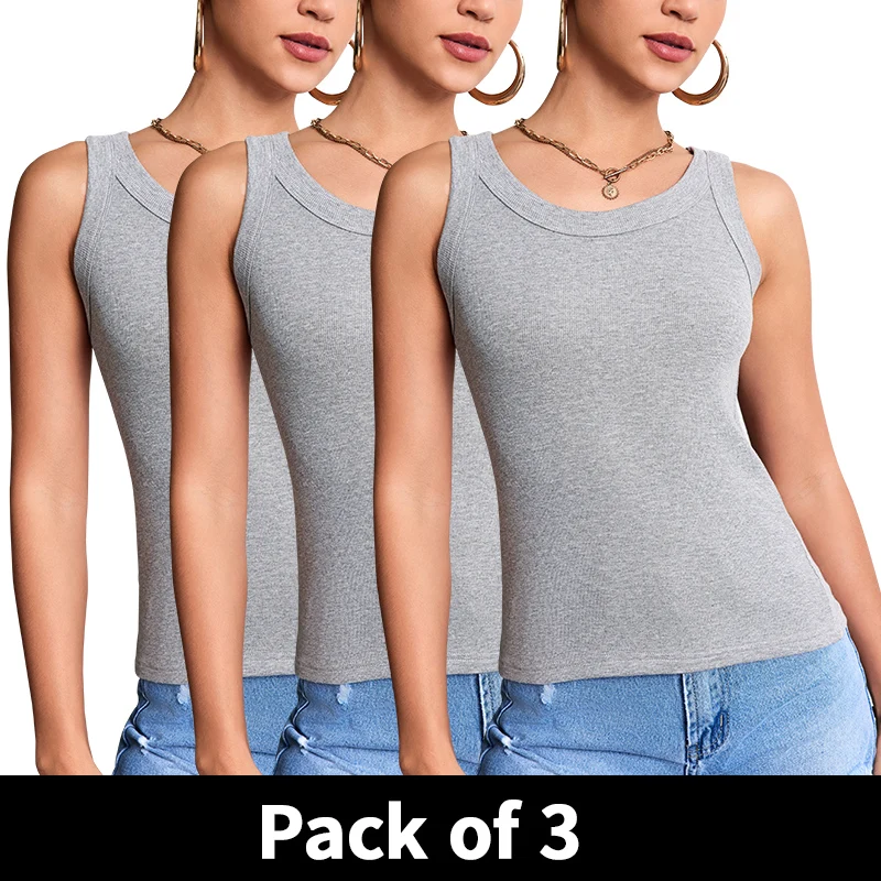 Kit Três 3 Peças Feminina Blusa Regatas - Imagem 11