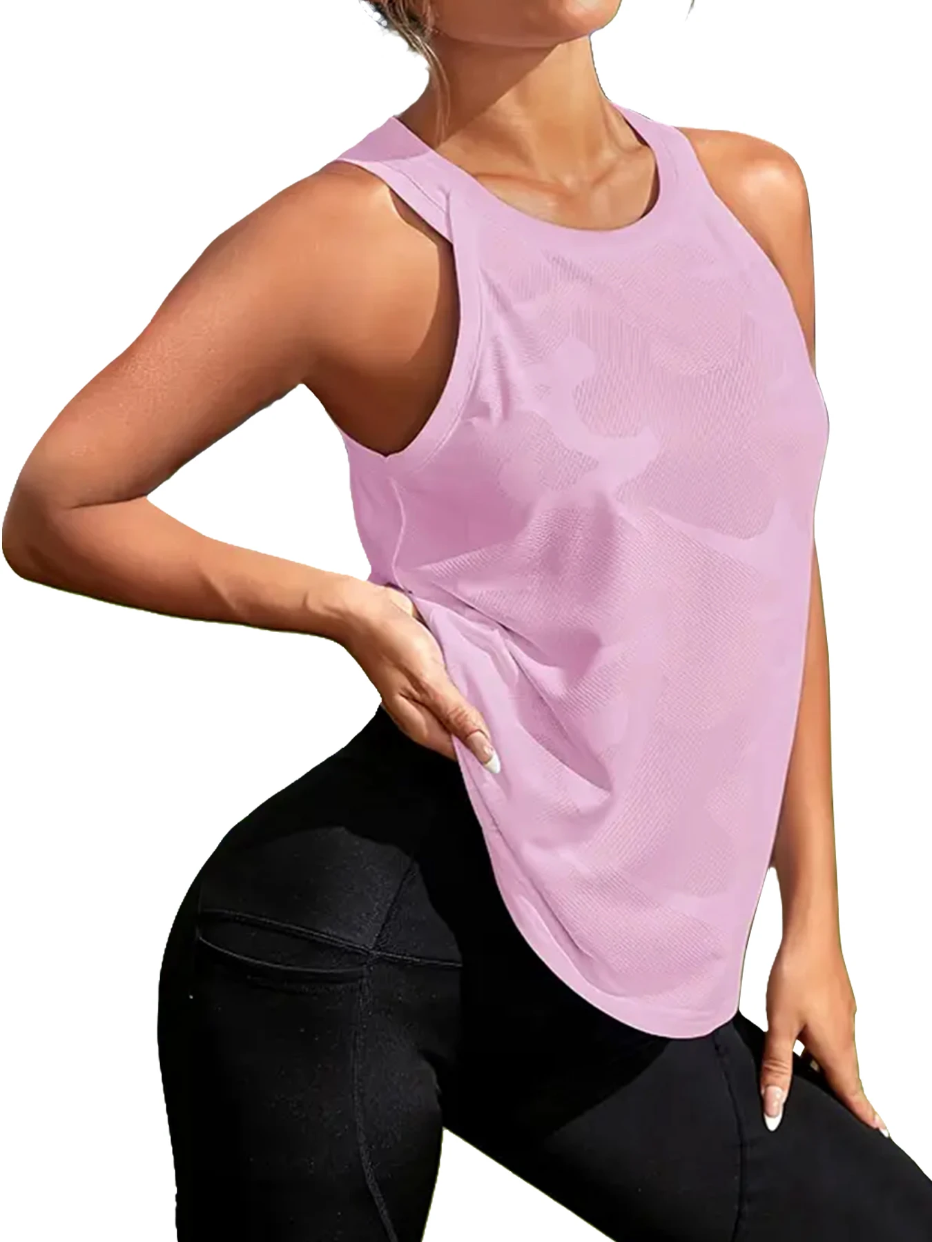 Camisetas Esportivas Femininas – Controle de Umidade, Super Macias, Secagem Rápida e Respirável para Corrida, Tênis e Yoga - Imagem 3