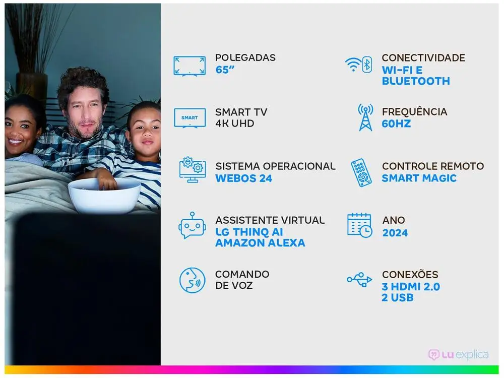 Smart TV LG 65’’ Ultra HD 4K – 65UT8050 webOS 24 - Imagem 2