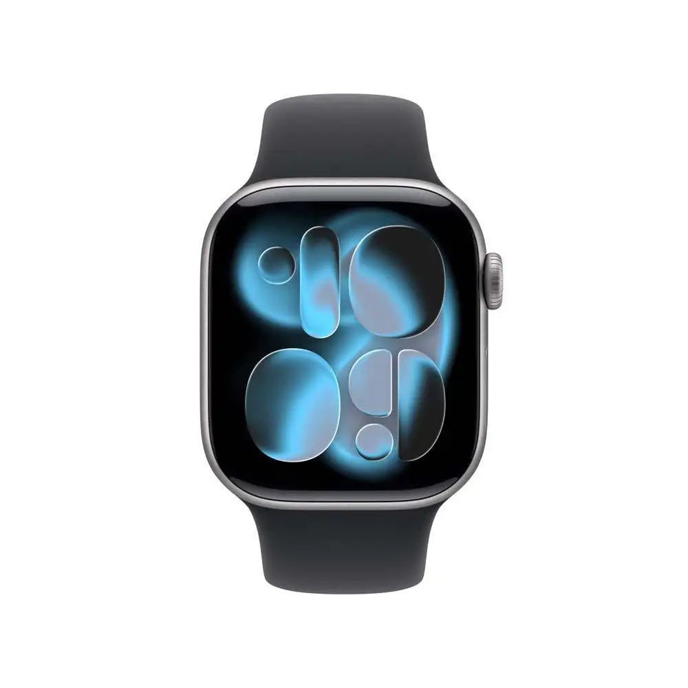 Apple Watch Series 11 GPS 42mm – Caixa Cinza Espacial Alumínio + Pulseira Esportiva Preta M/G - Imagem 2