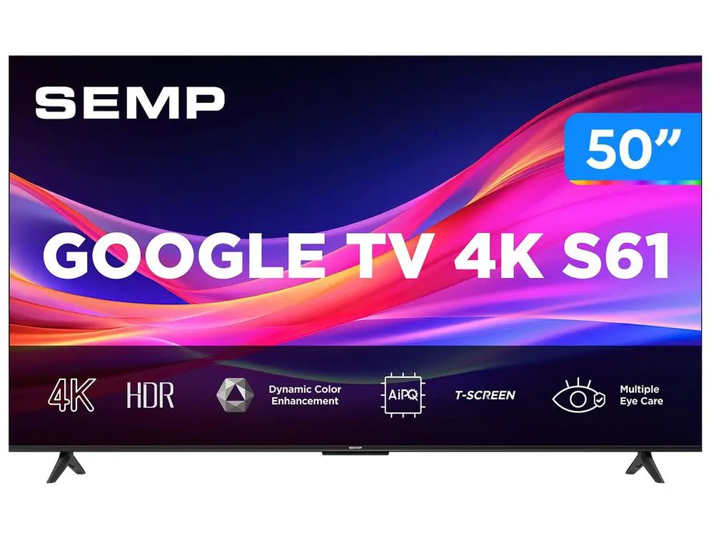 Smart TV Semp 50’’ 4K UHD LED S61 – Google TV AiPQ Pro
