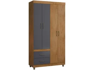 Guarda-Roupa Solteiro Araplac 4 Portas 2 Gavetas