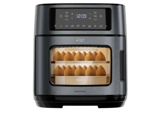 Air Fryer WAP Airfry Oven WAOD2 12L Preto e Inox – Digital 110V