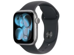 Apple Watch Series 11 GPS 42mm – Caixa Cinza Espacial Alumínio + Pulseira Esportiva Preta M/G