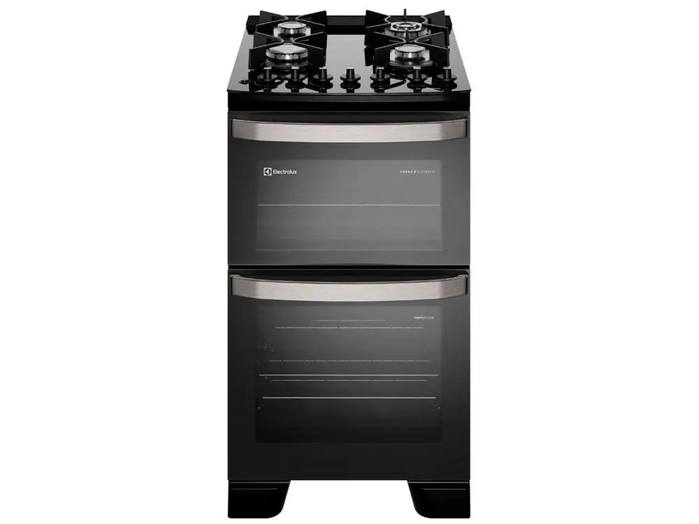 Fogão Electrolux 4 Bocas Preto Duplo Forno – Experience FE4DB 220V
