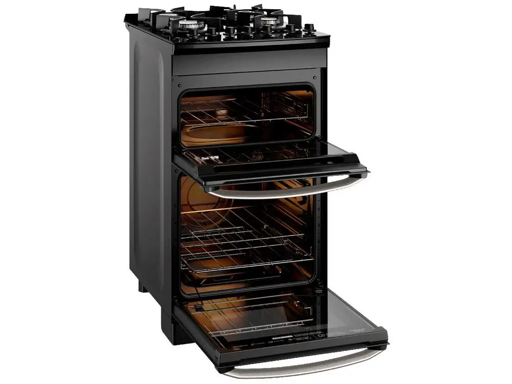 Fogão Electrolux 4 Bocas Preto Duplo Forno – Experience FE4DB 220V - Imagem 3