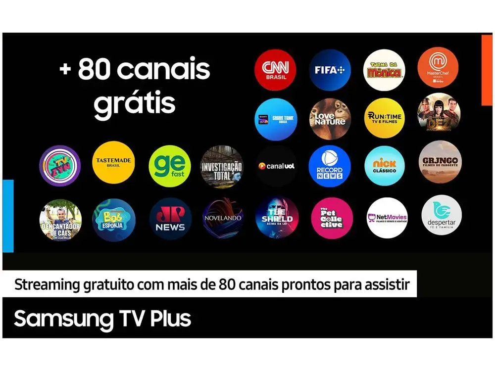 Smart TV Samsung 55’’ 4K UHD LED – DU7700 Tizen - Imagem 6